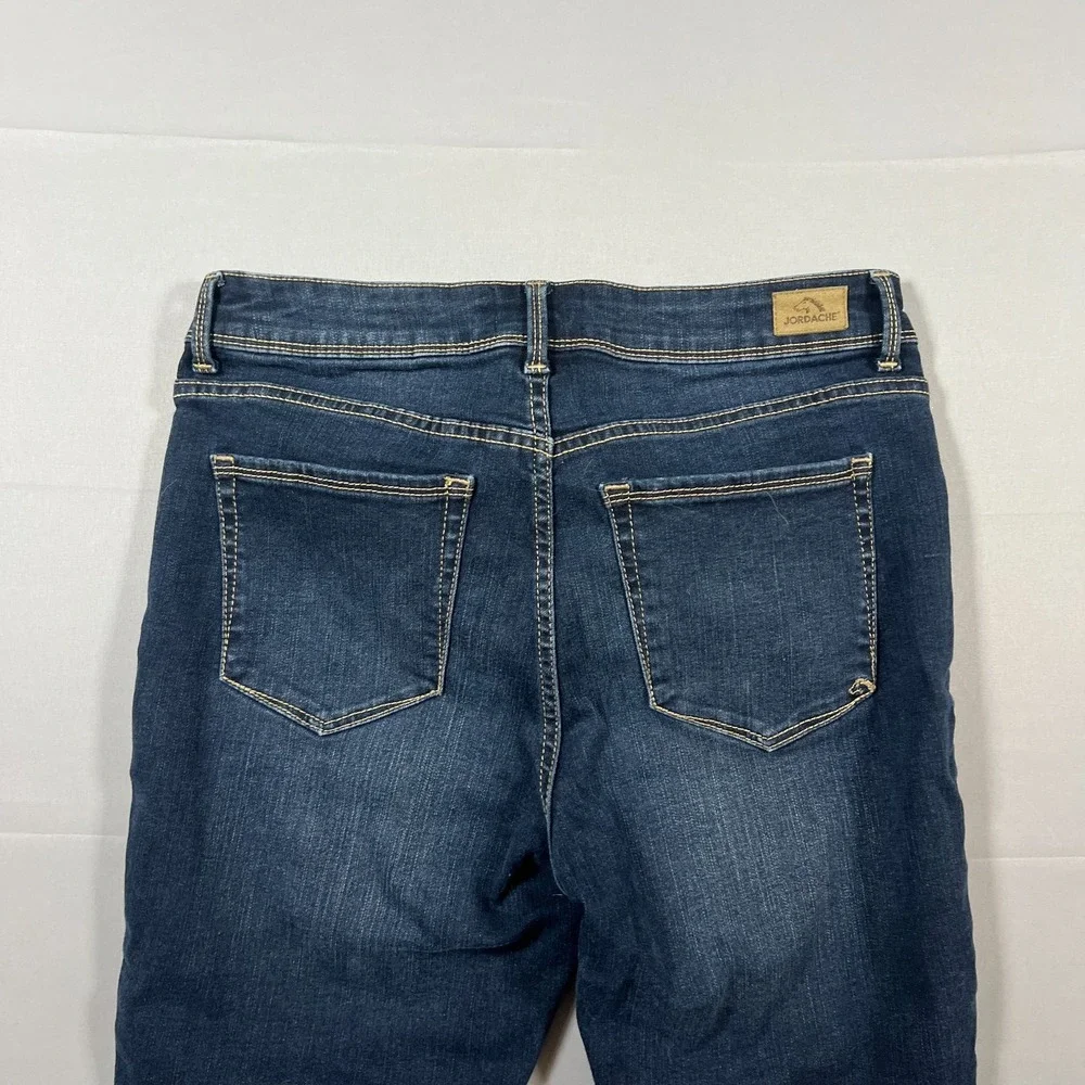 Jordache Super Skinny Jeans Womens 10 Blue Cotton Stretch Dark Wash High Rise